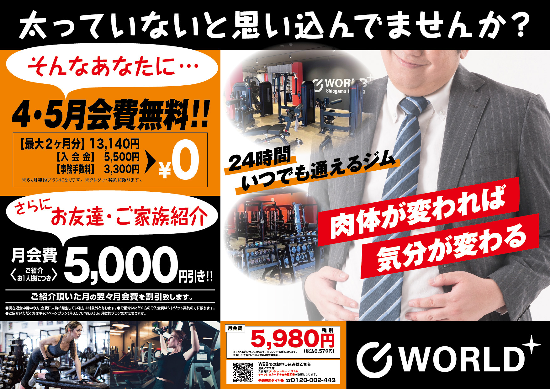ワールドプラスジム合同チラシ